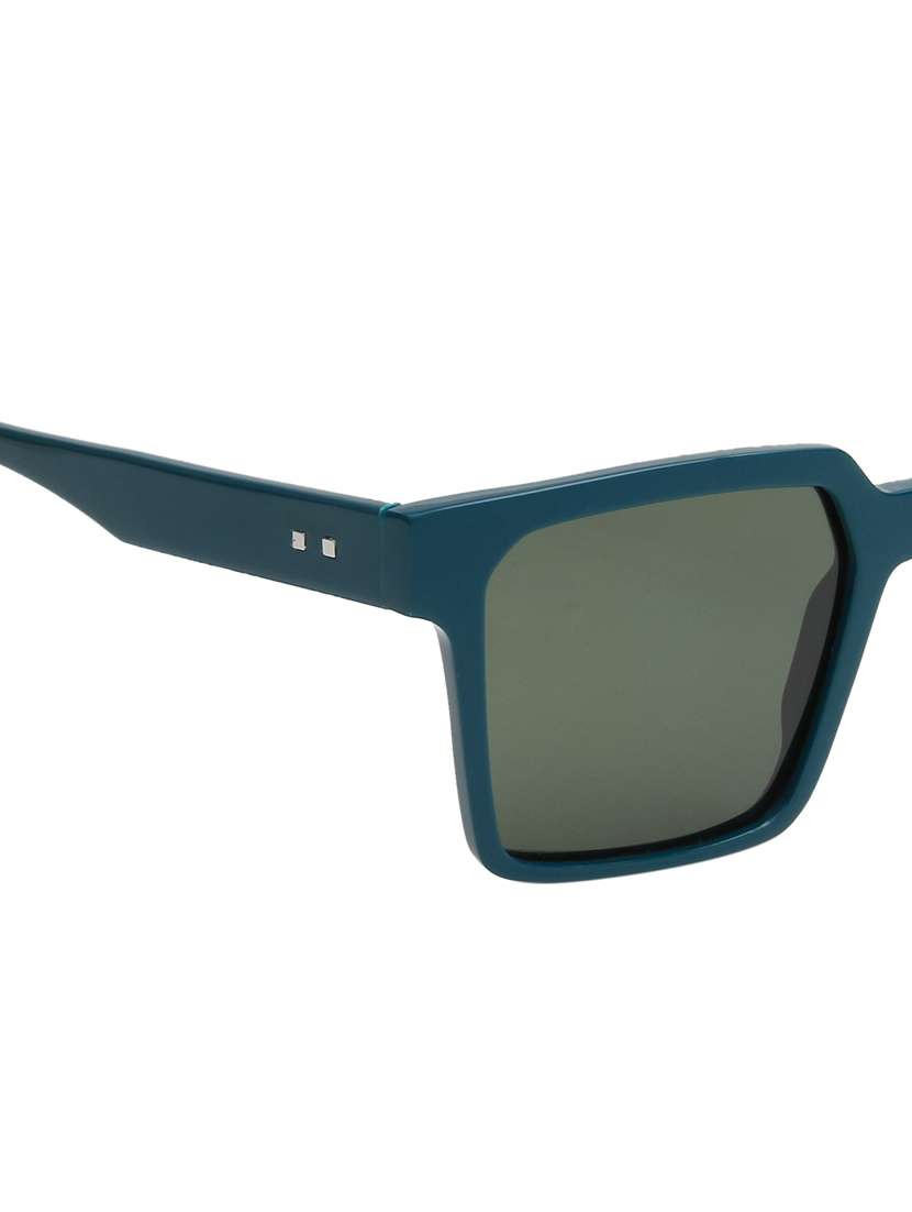 ted smith unisex green square premium acetate sunglasses with polarised lens - 21983081 -  Standard Image - 4