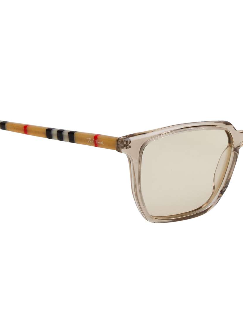 ted smith unisex light brown wayfarer premium acetate sunglasses with polarised lens - 21983087 -  Standard Image - 4