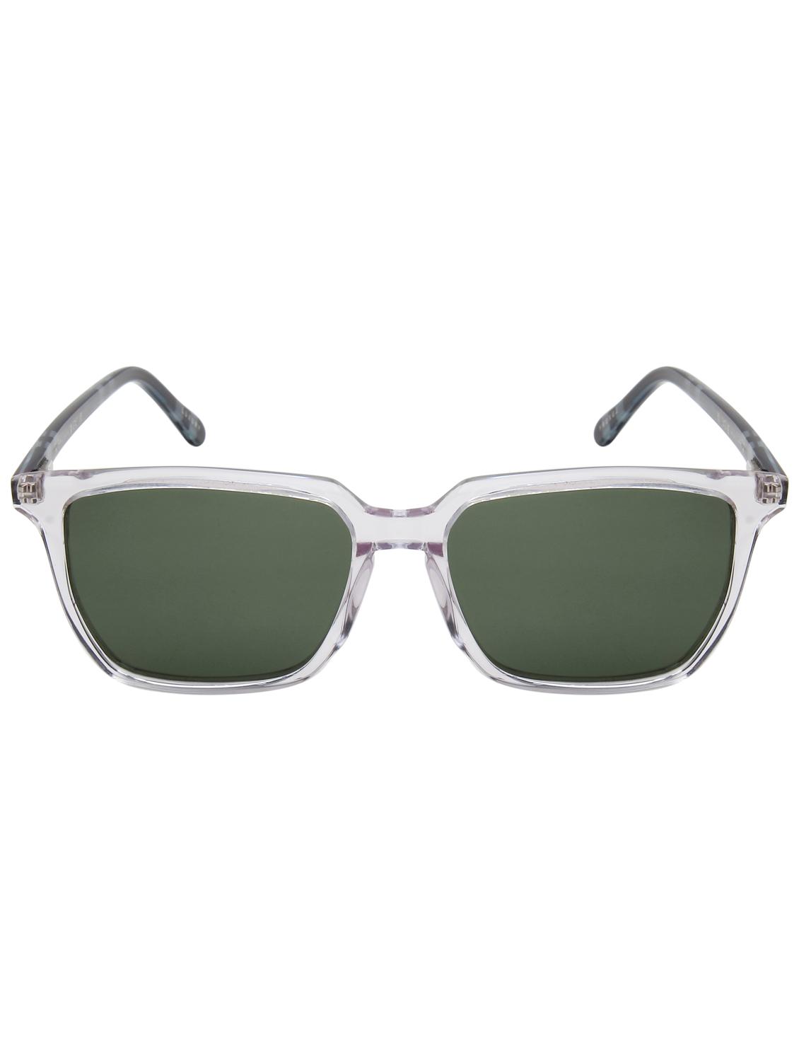 ted smith unisex crystal-green wayfarer luxury acetate sunglasses with polarised lens - 21983088 -  Standard Image - 1