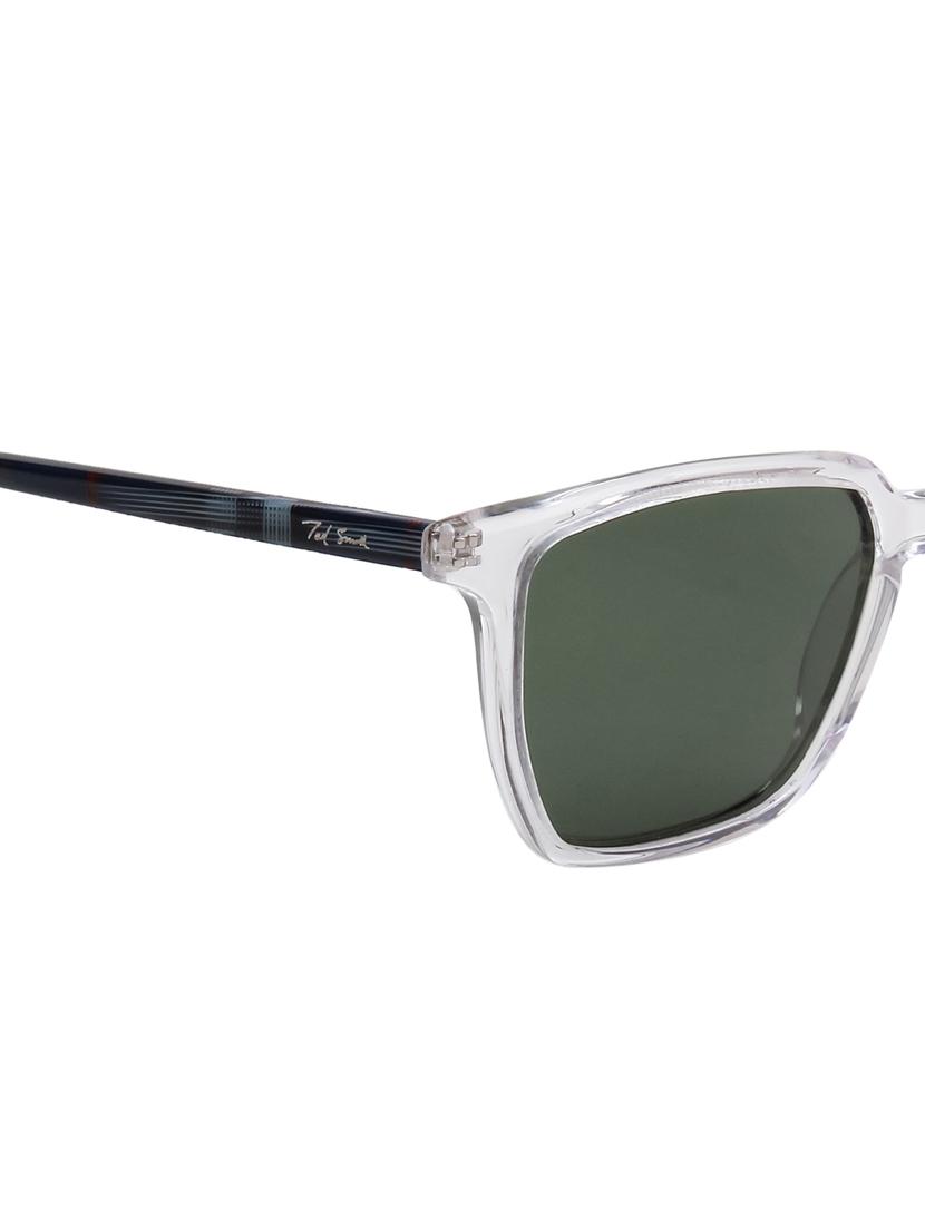 ted smith unisex crystal-green wayfarer luxury acetate sunglasses with polarised lens - 21983088 - Standard Image - 4