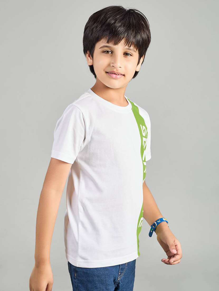 boys placement print round neck t-shirt - 21983095 -  Standard Image - 1