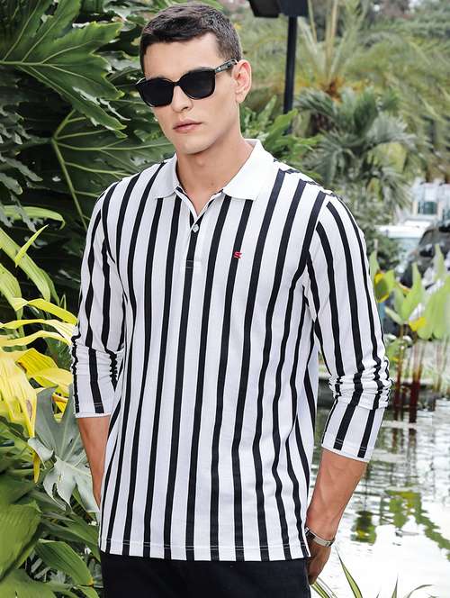 men striped long sleeve regular fit t- shirt - 21983105 -  Standard Image - 0
