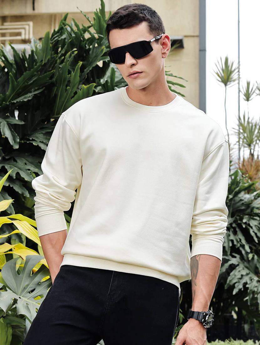 men solid long sleeve regular fit sweatshirt - 21983110 -  Zoom Image - 0