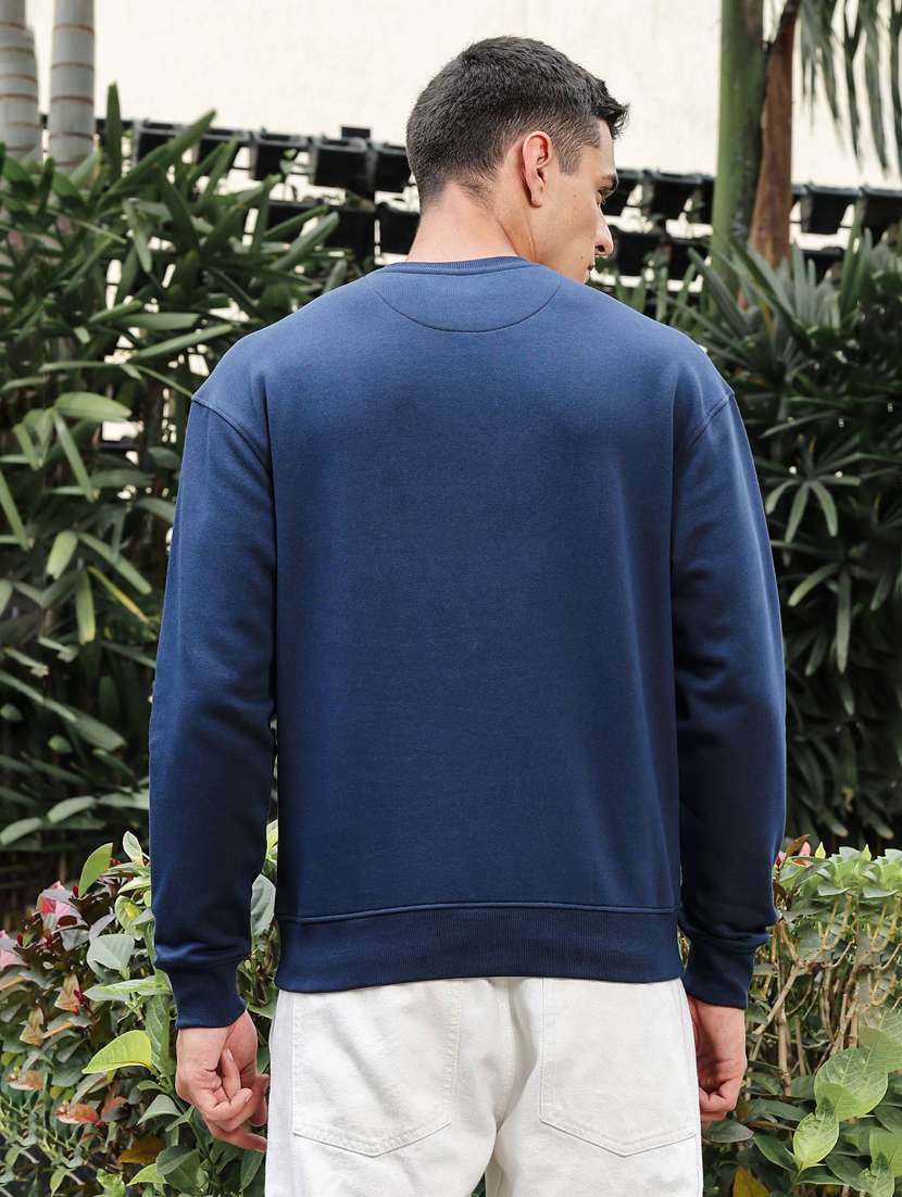 men solid long sleeve regular fit sweatshirt - 21983111 - Standard Image - 4