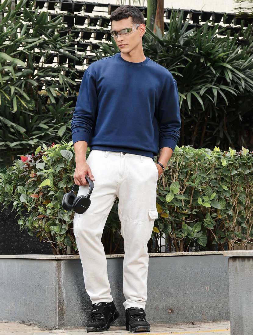 men solid long sleeve regular fit sweatshirt - 21983111 - Standard Image - 6