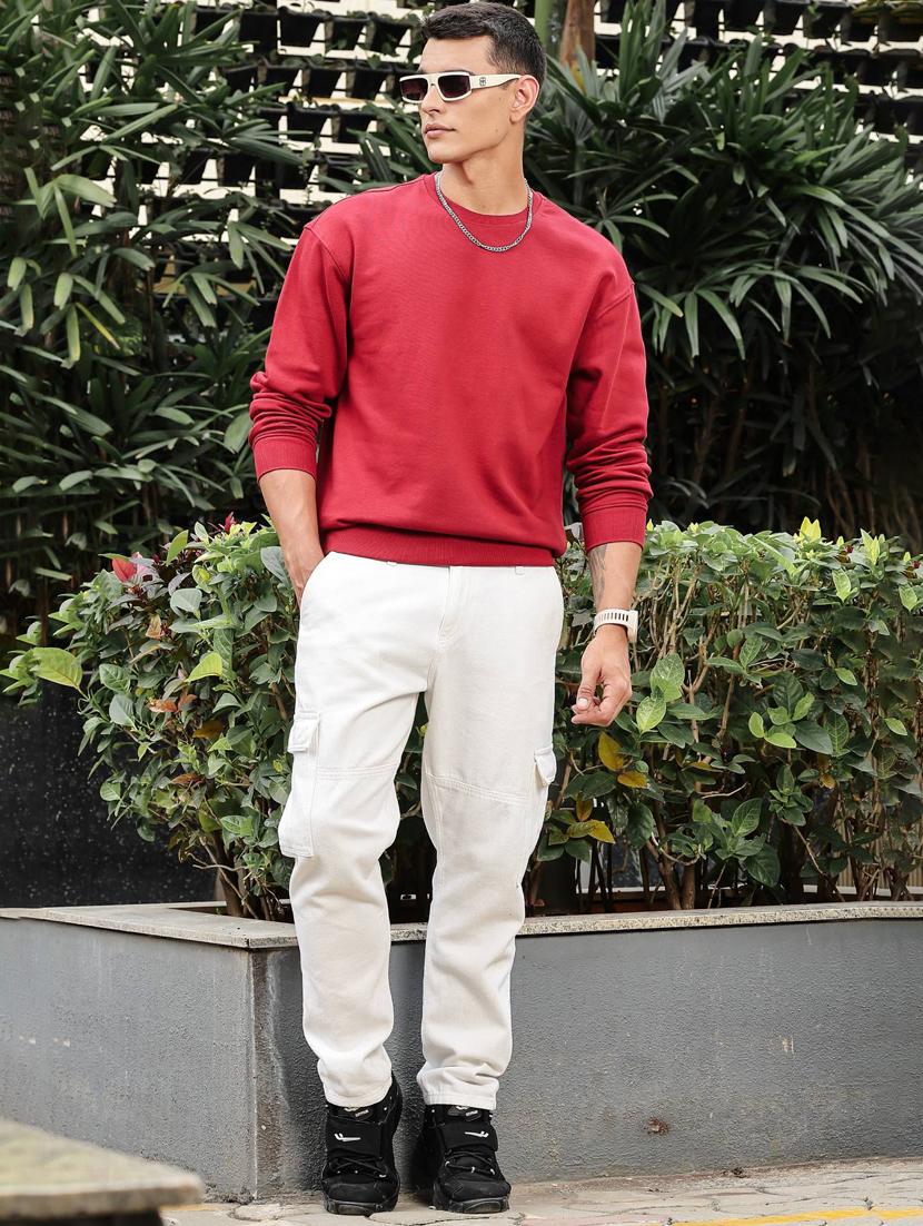 men solid long sleeve regular fit sweatshirt - 21983112 - Standard Image - 6