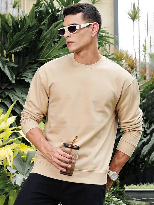 men solid long sleeve regular fit sweatshirt - 21983113 -  Standard Image - 0