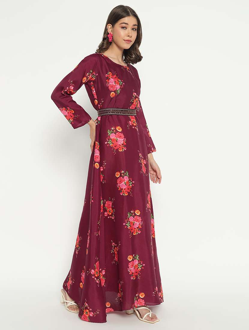 women floral print anarkali kurta and dupatta set - 21983161 -  Standard Image - 1