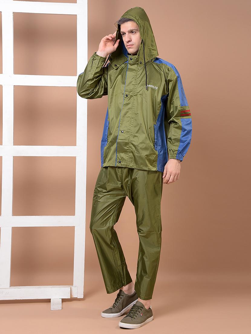 men color block long sleeve rain suit set - 21983187 - Zoom Image - 0