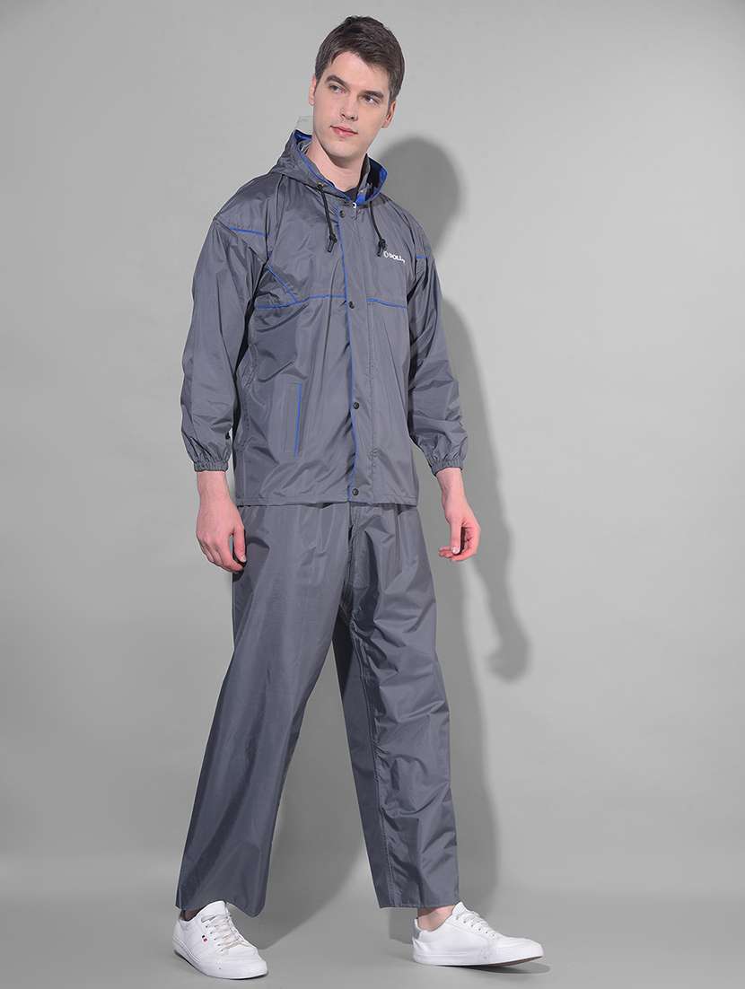 men solid long sleeve rain suit set - 21983191 - Standard Image - 1