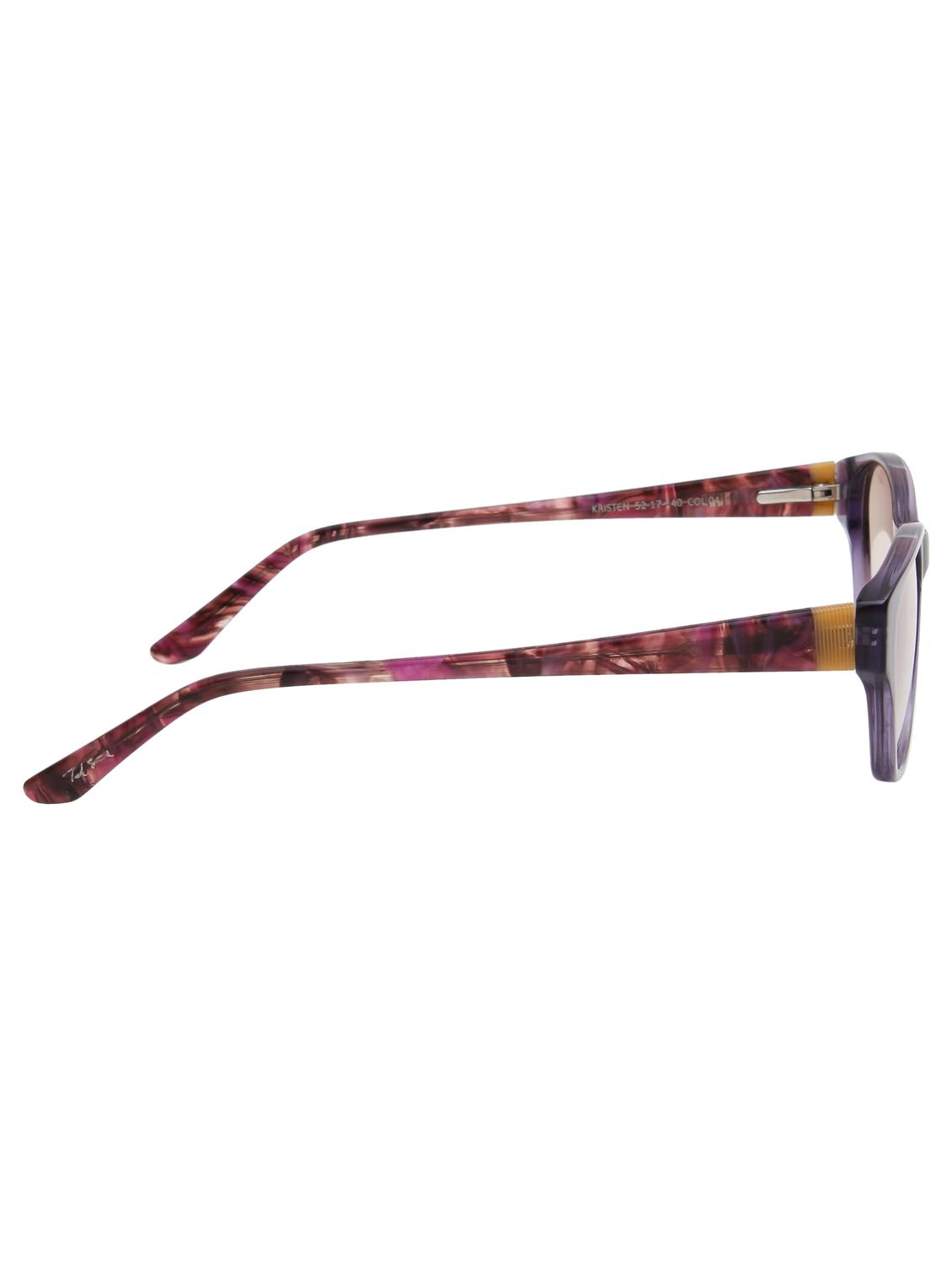 ted smith women purple-light brown cat eye premium acetate sunglasses with polarised lens - 21983291 - Standard Image - 4