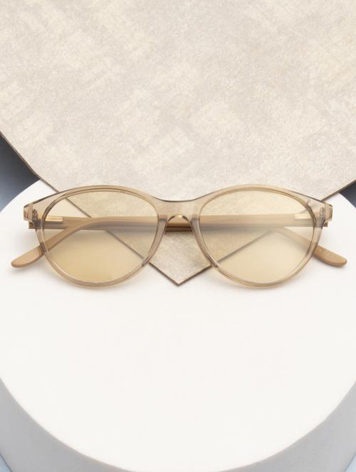 ted smith women light brown cat eye premium acetate sunglasses with polarised lens - 21983293 -  Standard Image - 0