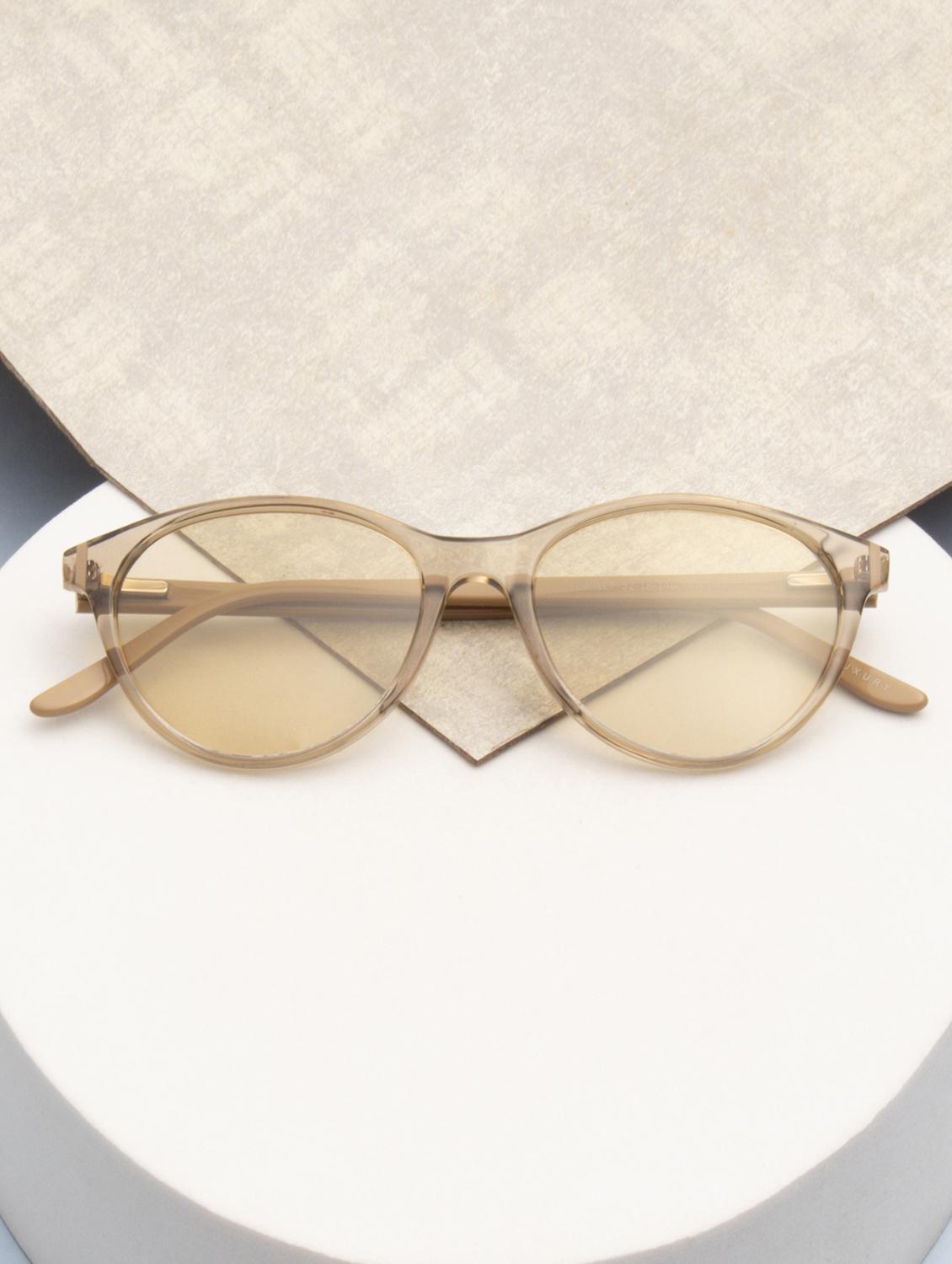 ted smith women light brown cat eye premium acetate sunglasses with polarised lens - 21983293 -  Zoom Image - 0