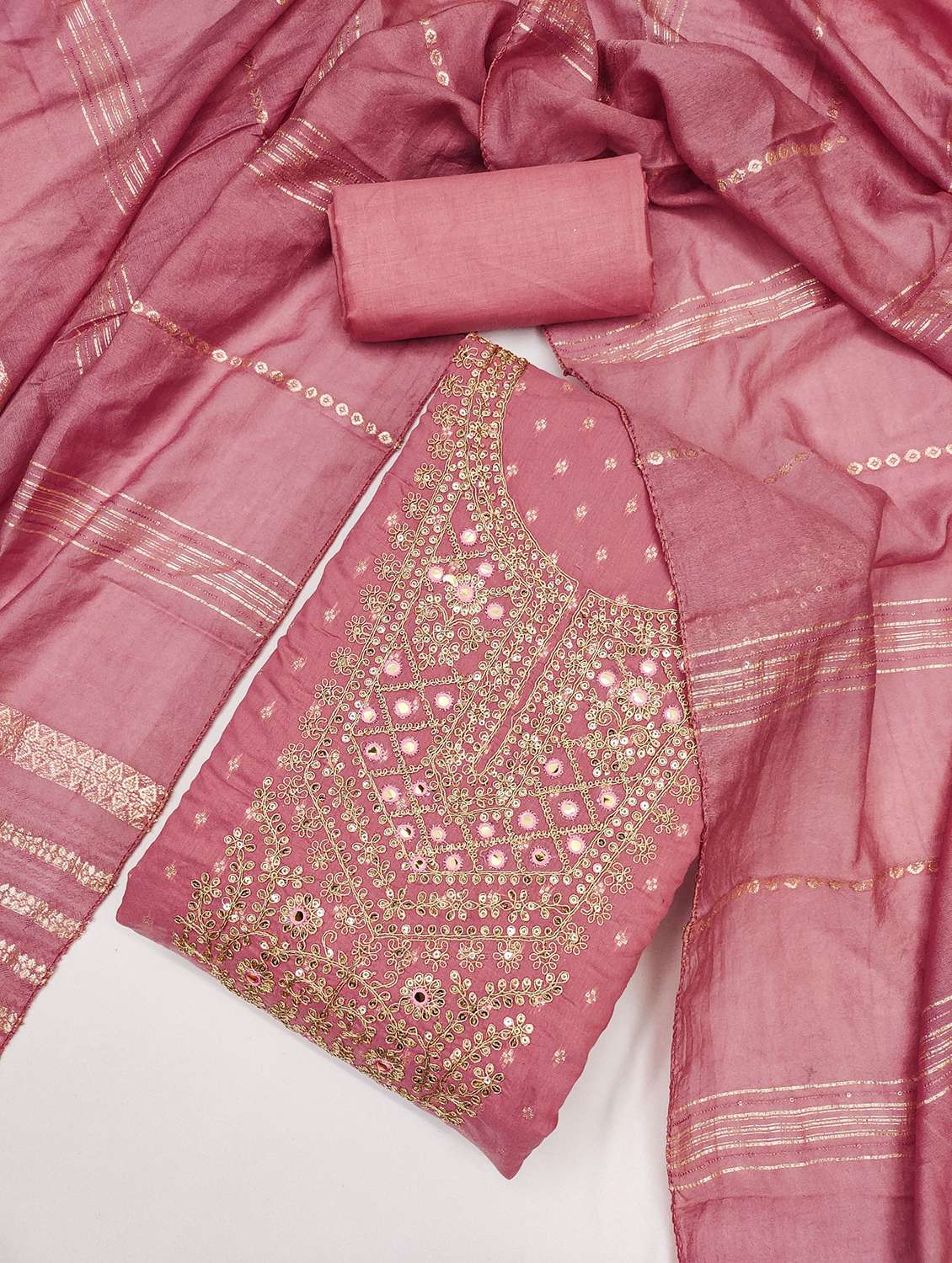 women self design embroidered unstitched suit set - 21983341 -  Standard Image - 1