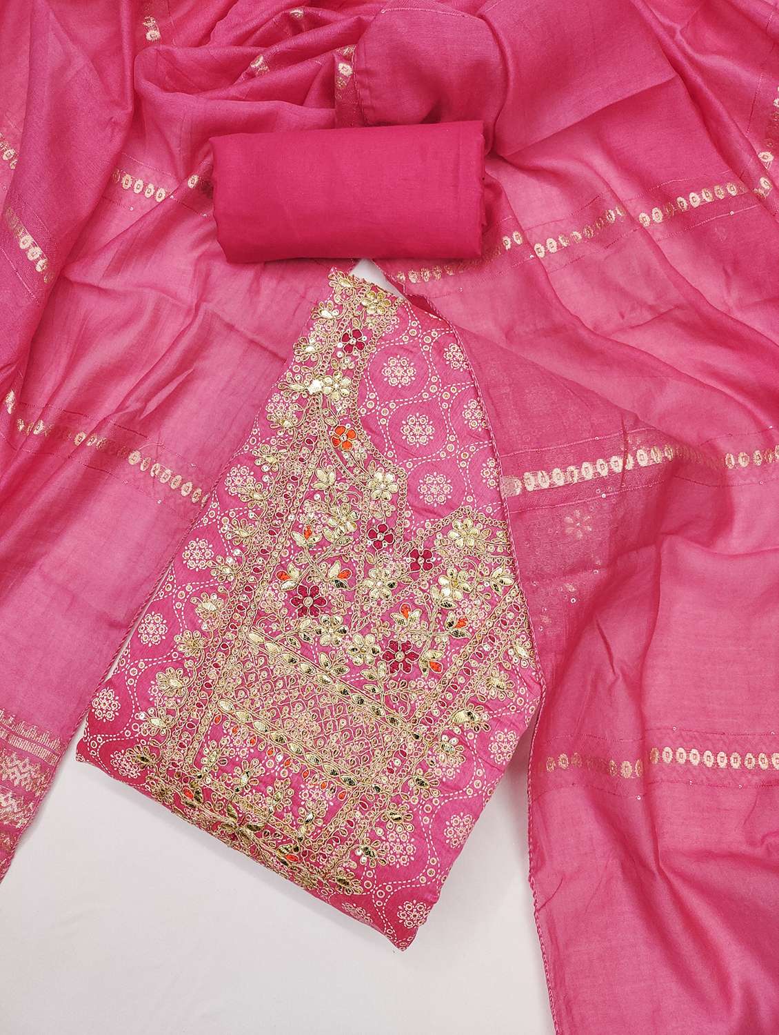 women self design embroidered unstitched suit set - 21983349 -  Standard Image - 1