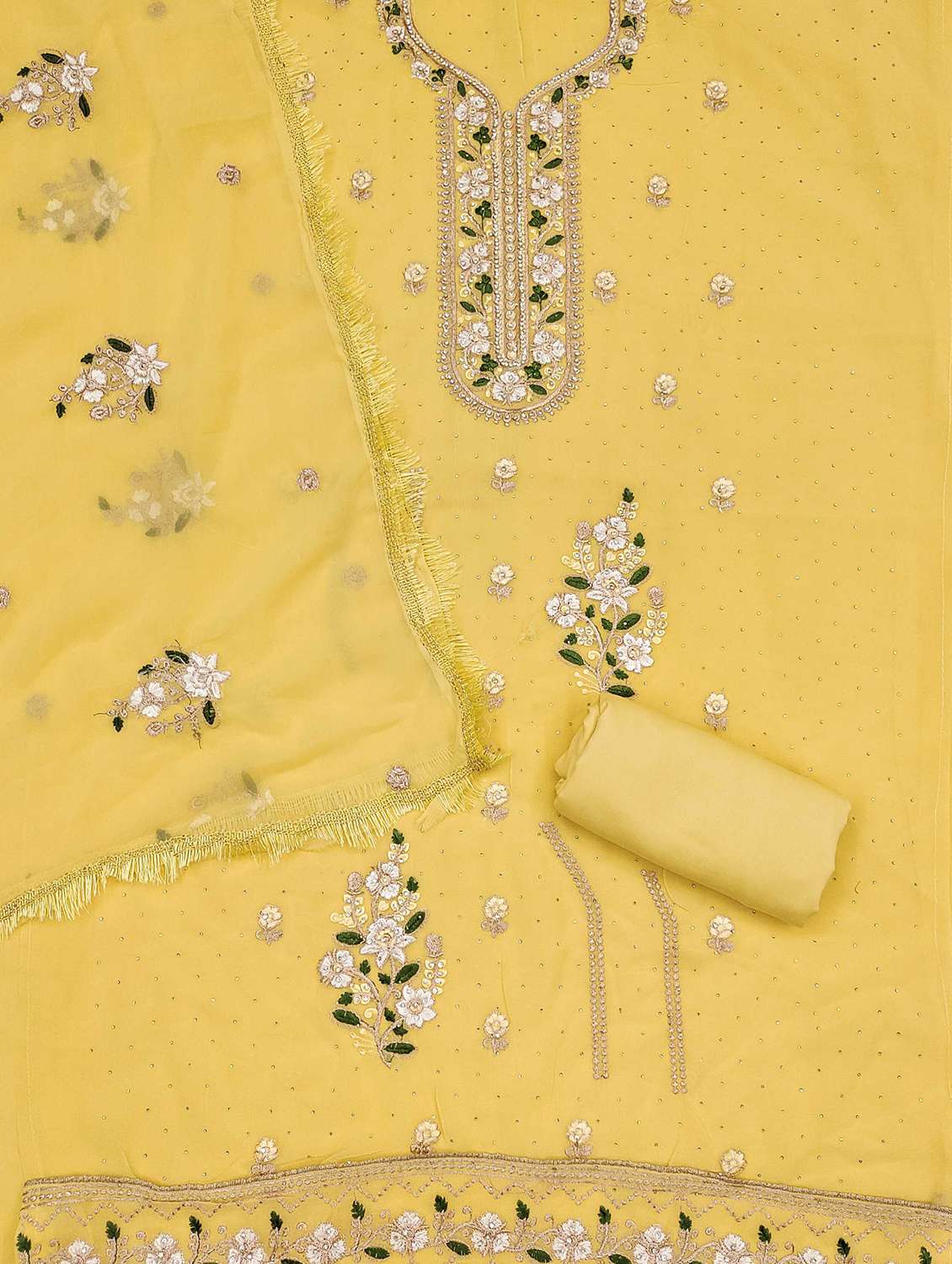 women floral embroidered unstitched suit set - 21983396 -  Standard Image - 1