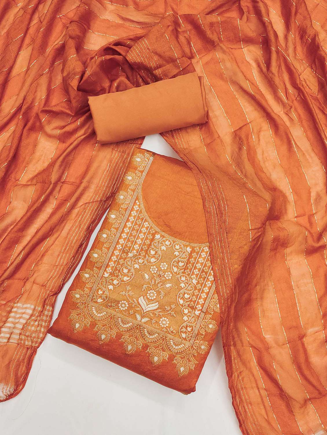 women self design embroidered unstitched suit set - 21983401 -  Standard Image - 1