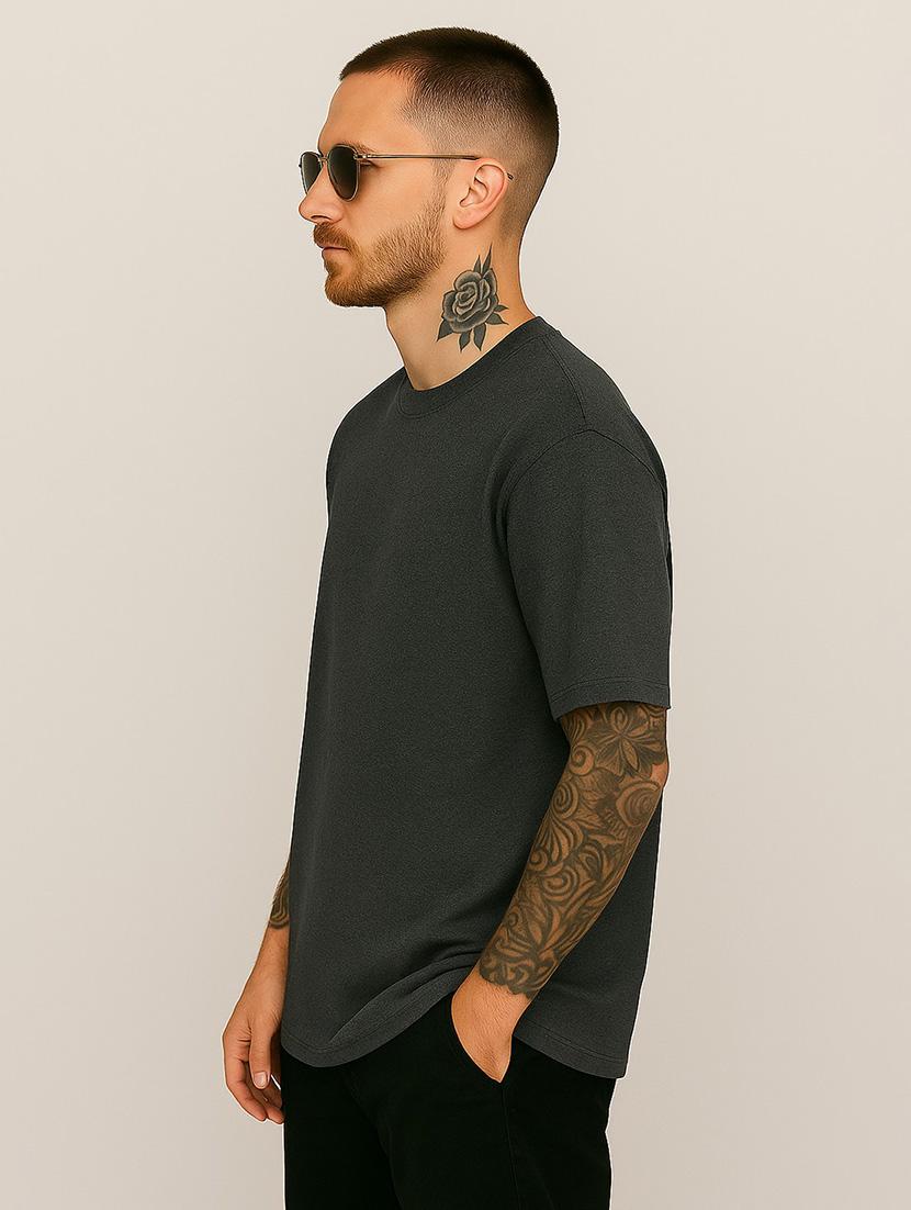men solid short sleeve oversized t-shirt - 21983433 -  Standard Image - 1