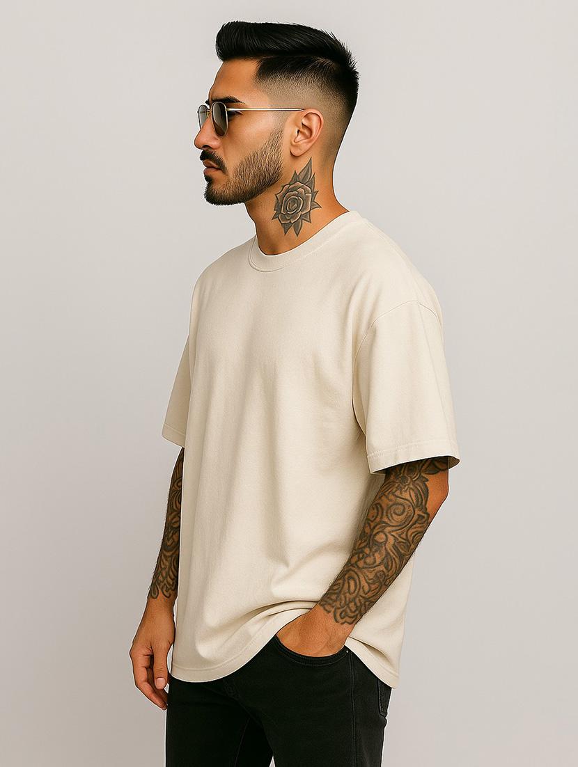 men solid short sleeve oversized t-shirt - 21983434 -  Standard Image - 1