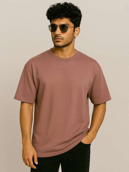 men solid short sleeve oversized t-shirt - 21983435 -  Standard Image - 0