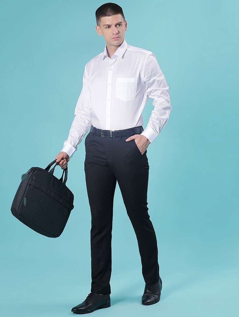 men solid collared long sleeve shirt - 21983522 -  Standard Image - 4