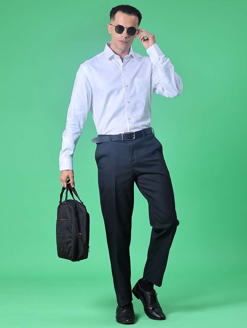 men solid collared long sleeve shirt - 21983524 -  Standard Image - 4