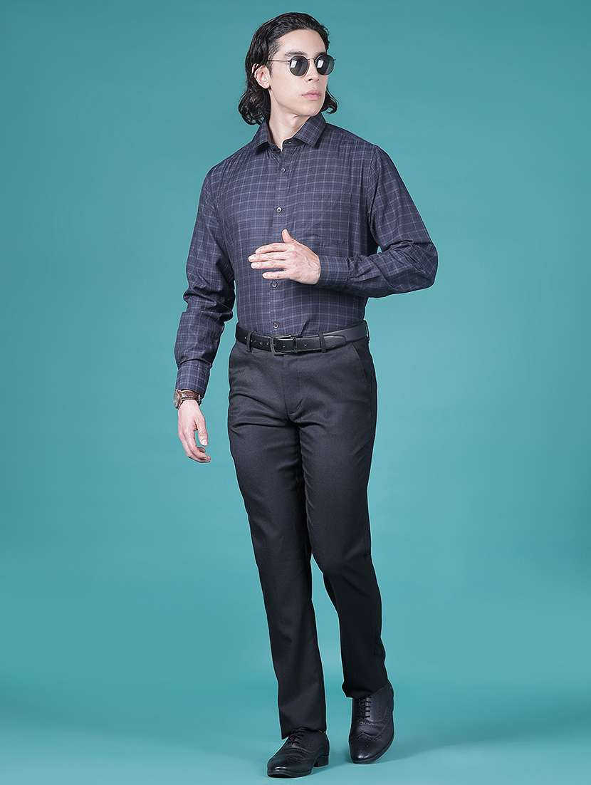 men checkered long sleeve regular fit formal shirt - 21983528 -  Standard Image - 4