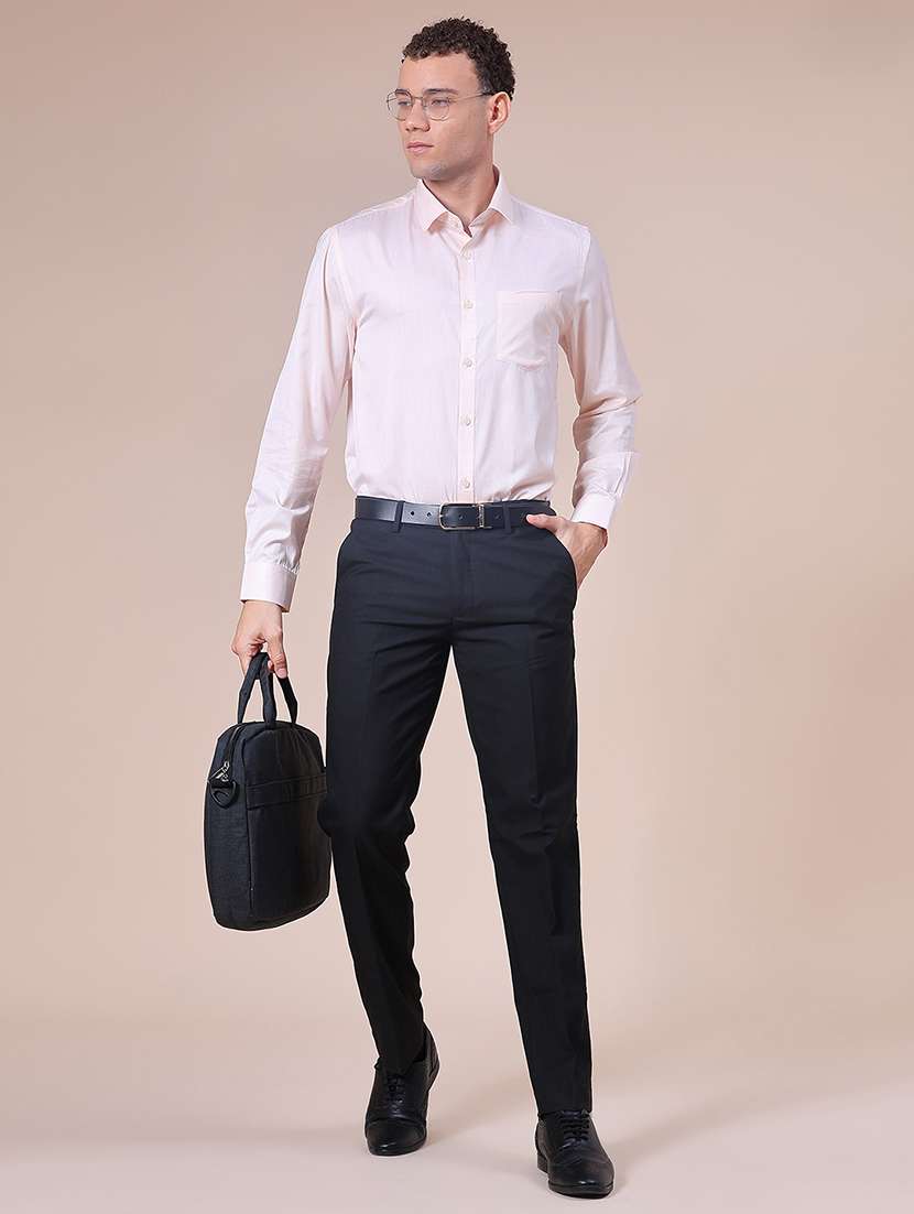  men solid collared long sleeve shirt - 21983529 -  Standard Image - 4