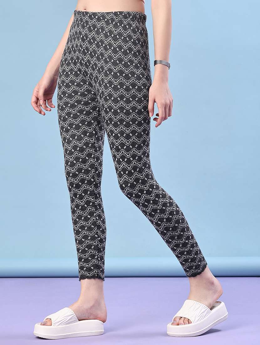 women self design ankle length woolen leggings - 21983532 -  Standard Image - 1