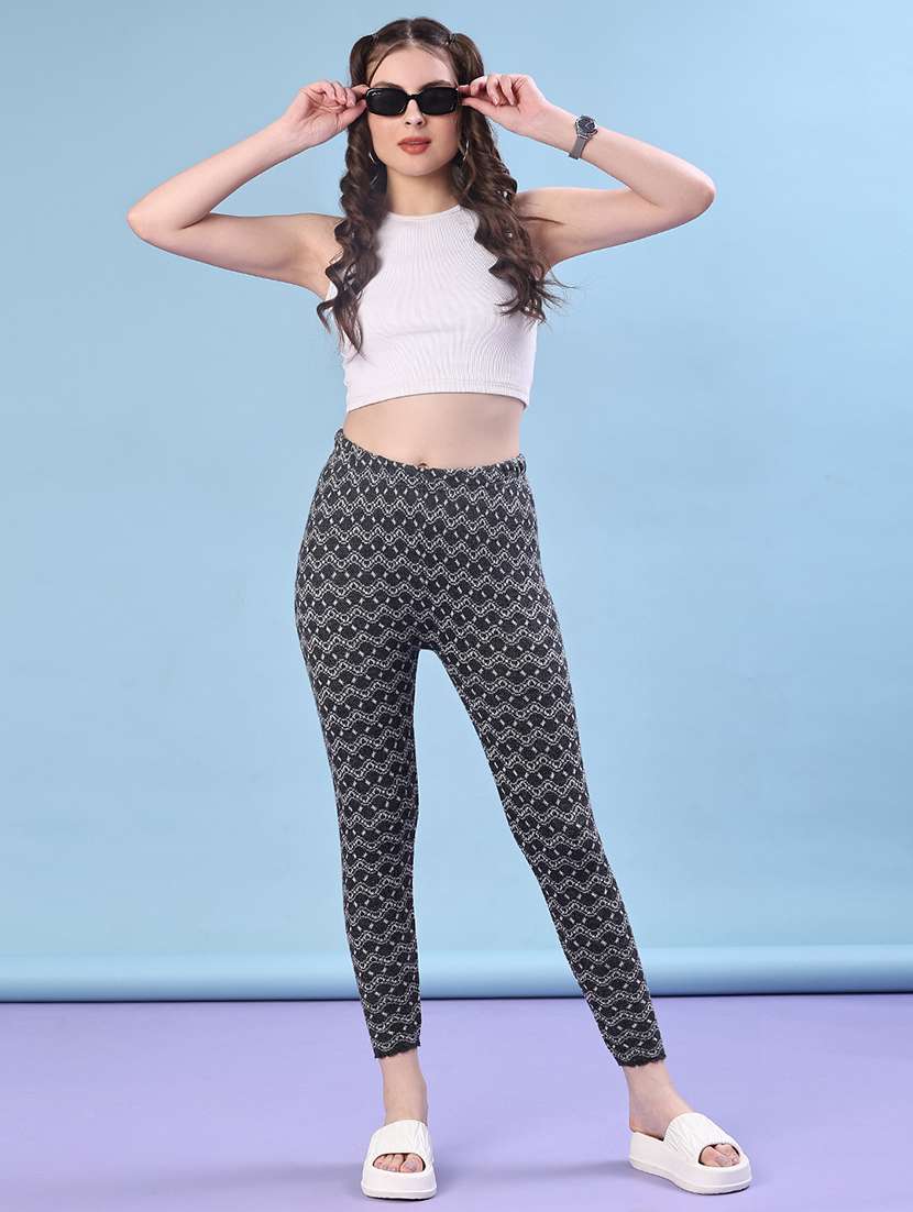 women self design ankle length woolen leggings - 21983532 -  Standard Image - 4