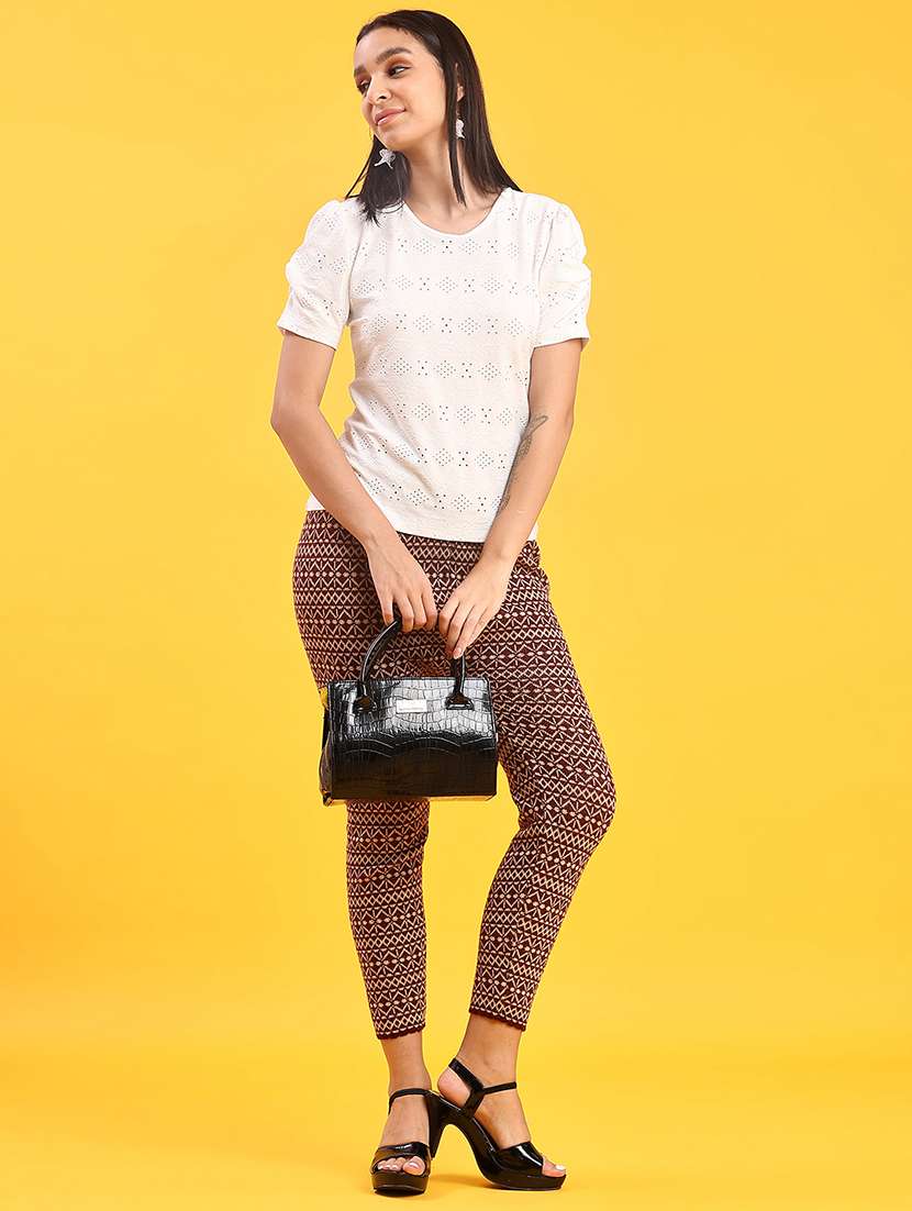 women self design ankle length woolen leggings - 21983534 -  Standard Image - 4