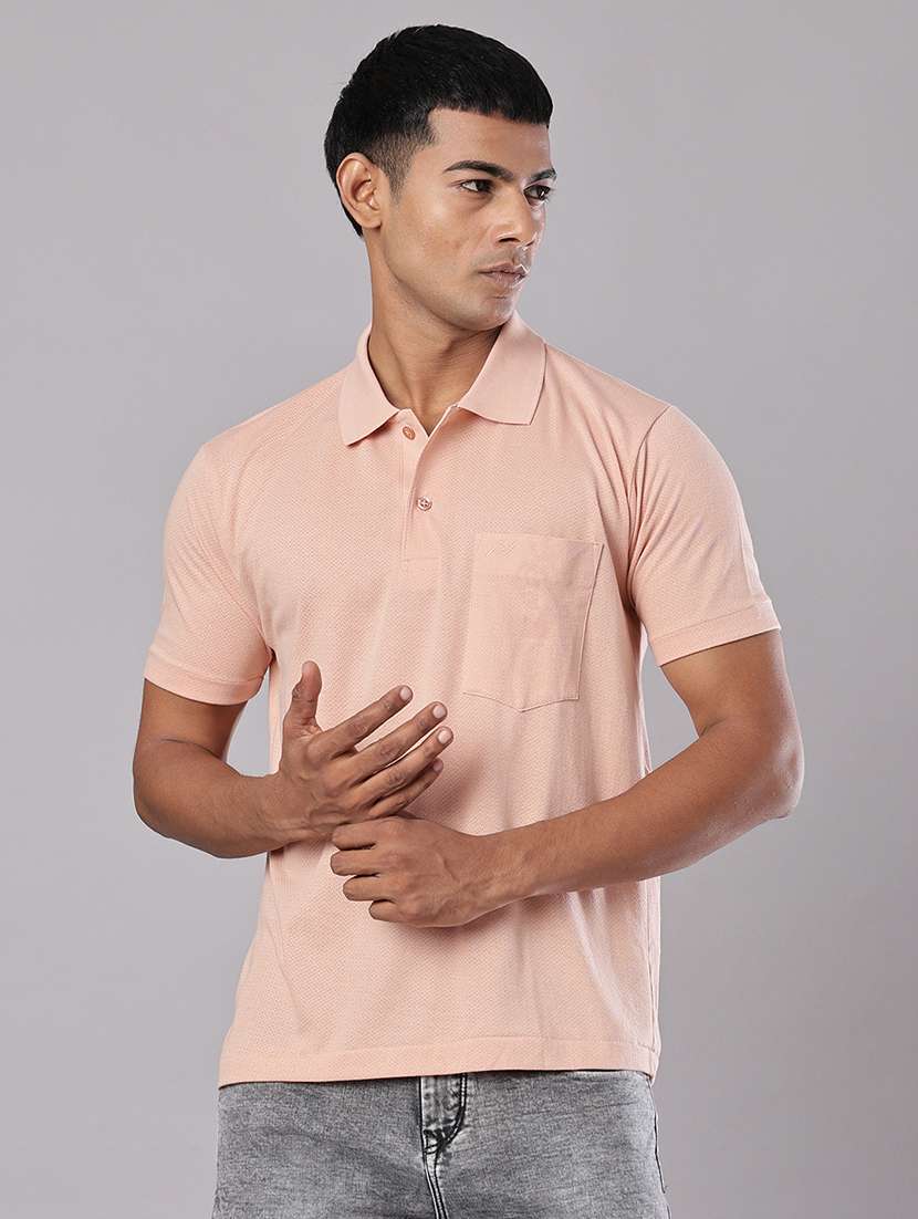 men self design short sleeve regular fit polo t-shirt - 21983681 -  Standard Image - 1