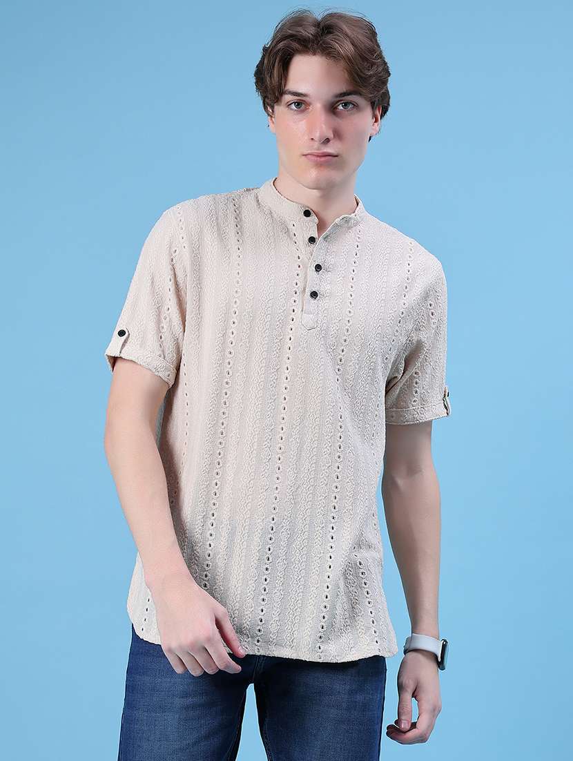 men self design short sleeve regular fit t-shirt - 21983687 -  Standard Image - 1