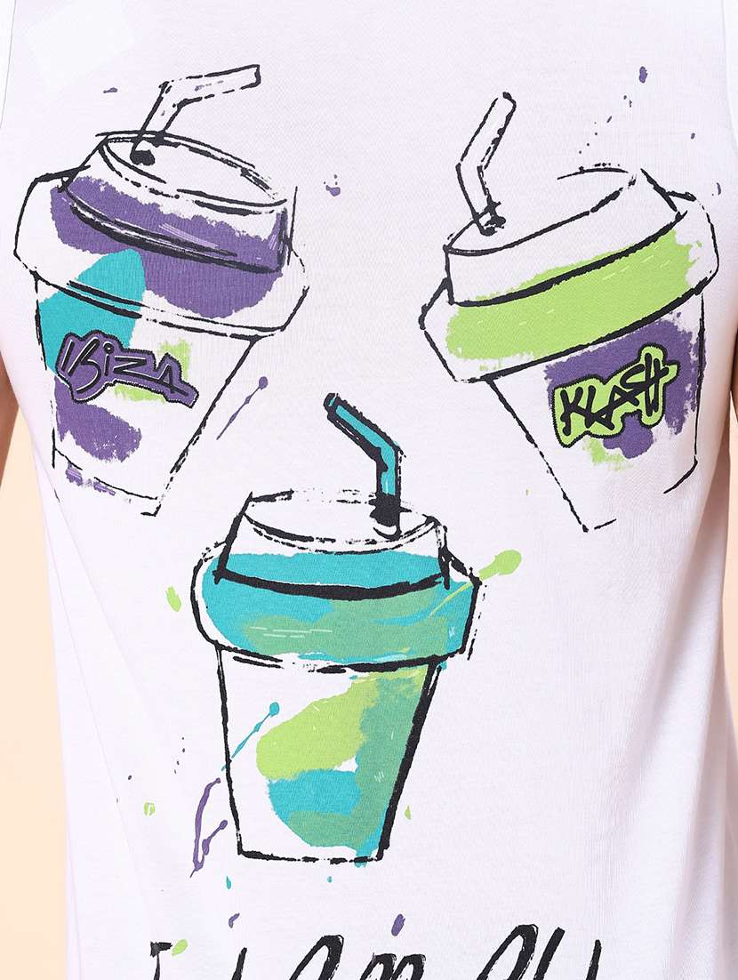 men printed sleeveless regular fit t-shirt - 21983691 -  Standard Image - 4