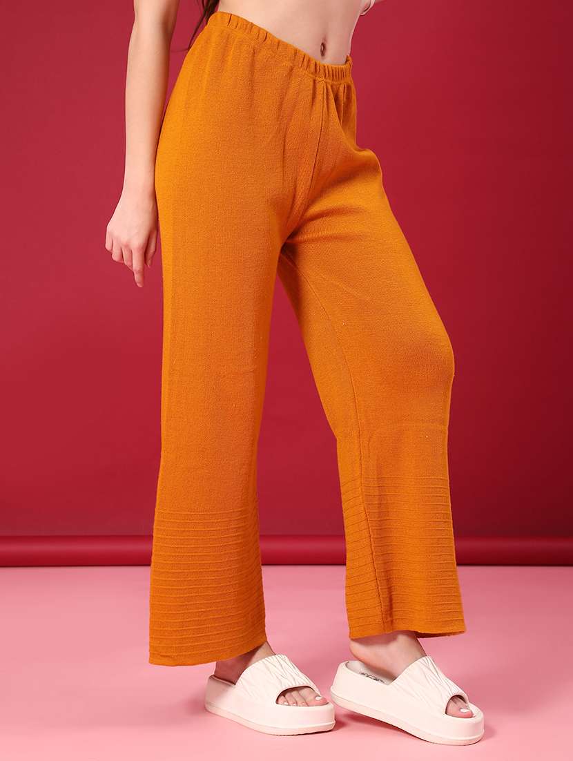 women solid mid rise palazzo - 21983719 -  Standard Image - 1