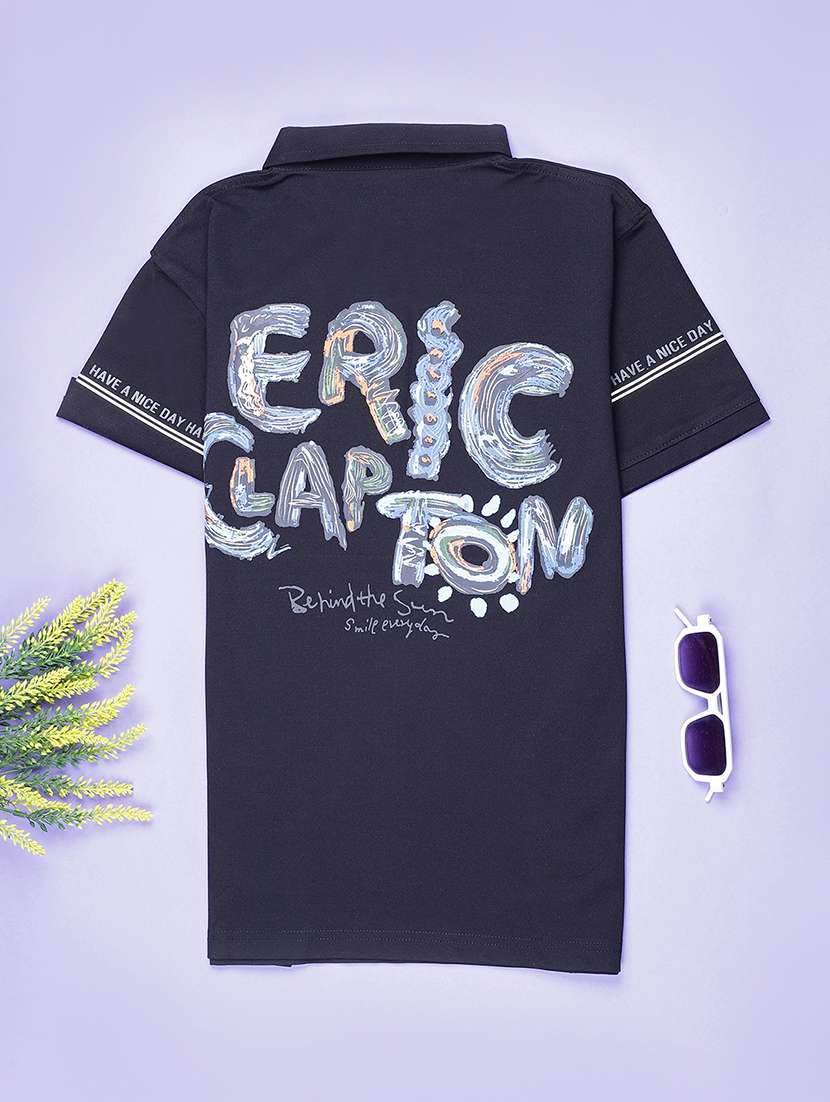 boys printed short sleeve polo t-shirt - 21983755 -  Standard Image - 1