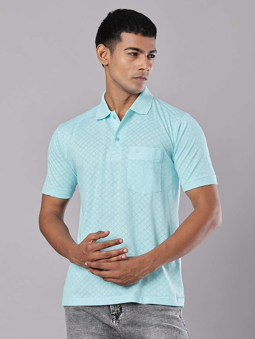 men self design short sleeve regular fit polo t-shirt - 21983800 -  Standard Image - 1