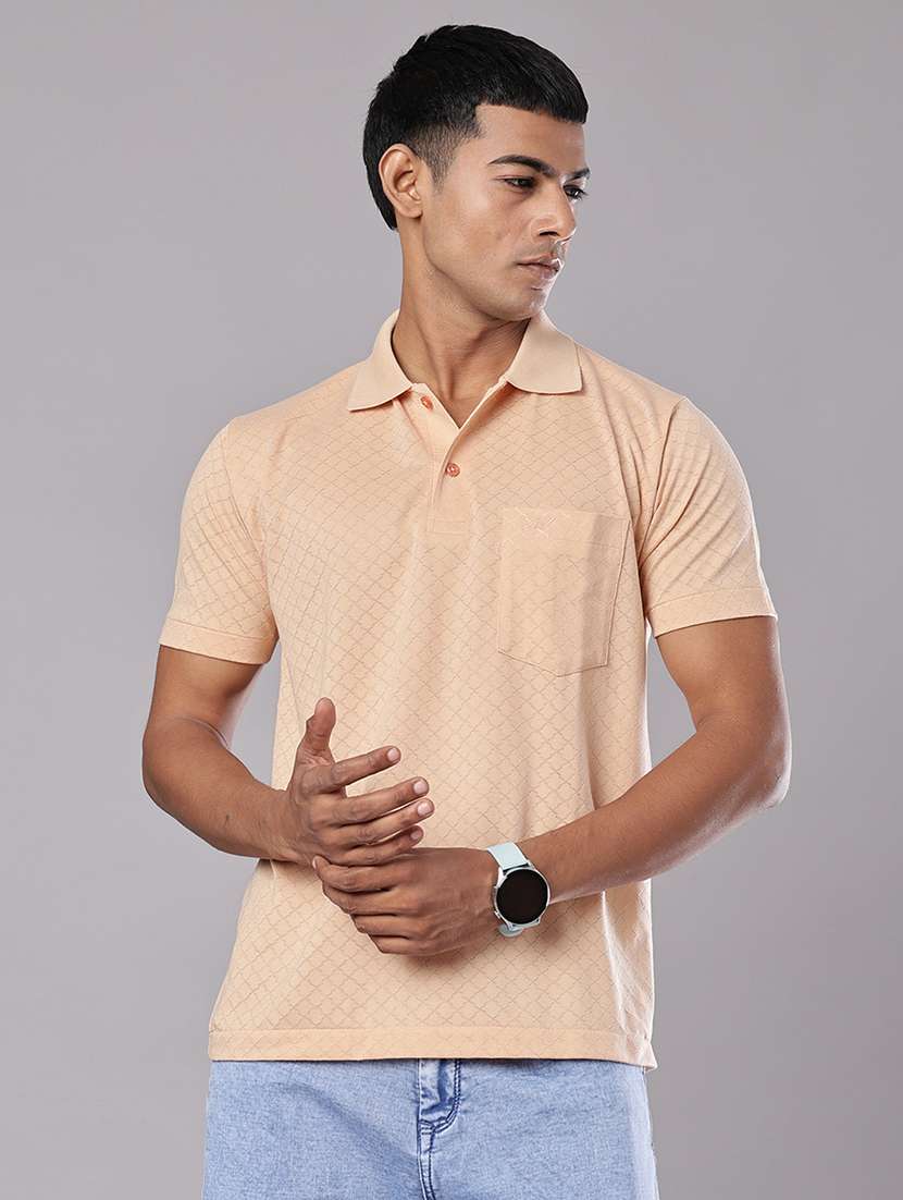 men self design short sleeve regular fit polo t-shirt - 21983803 -  Standard Image - 1