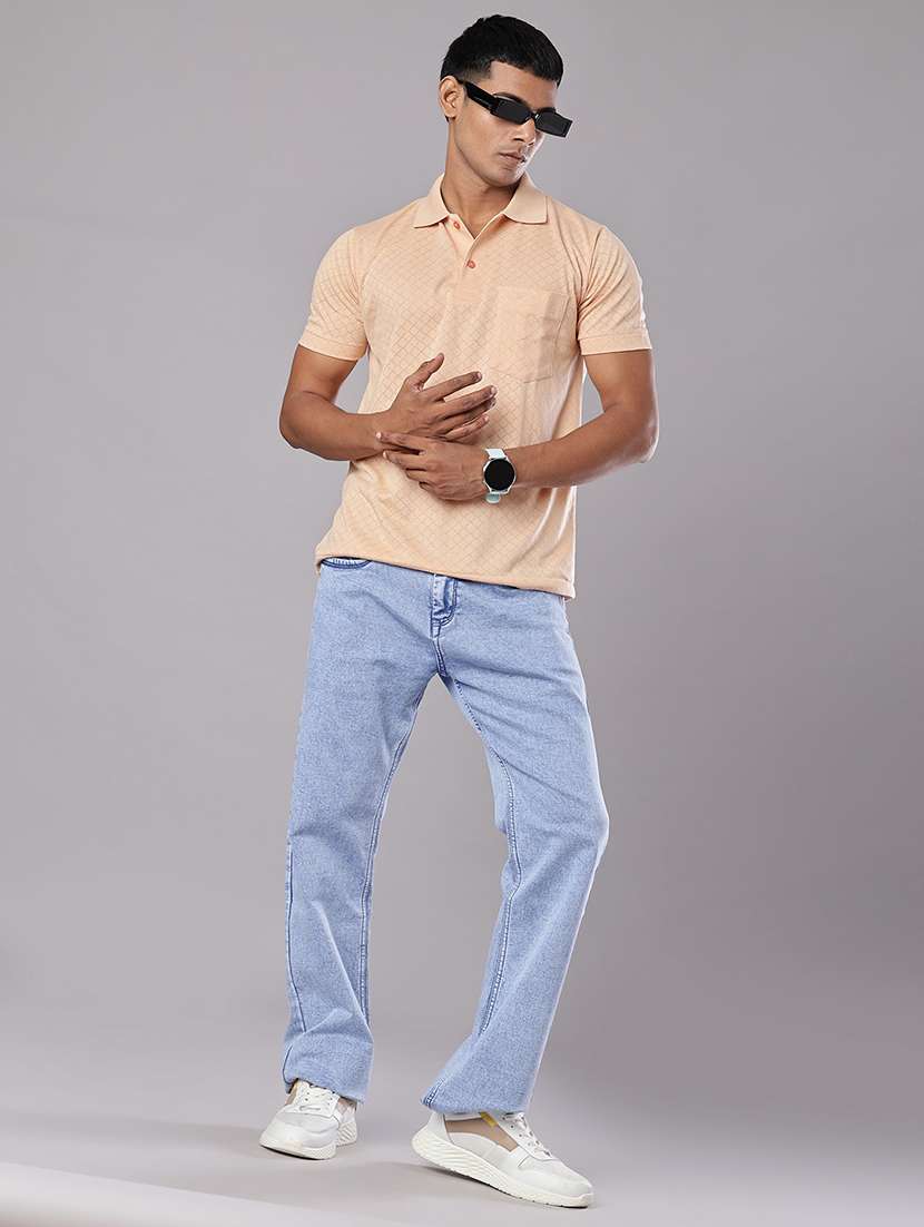 men self design short sleeve regular fit polo t-shirt - 21983803 -  Standard Image - 4