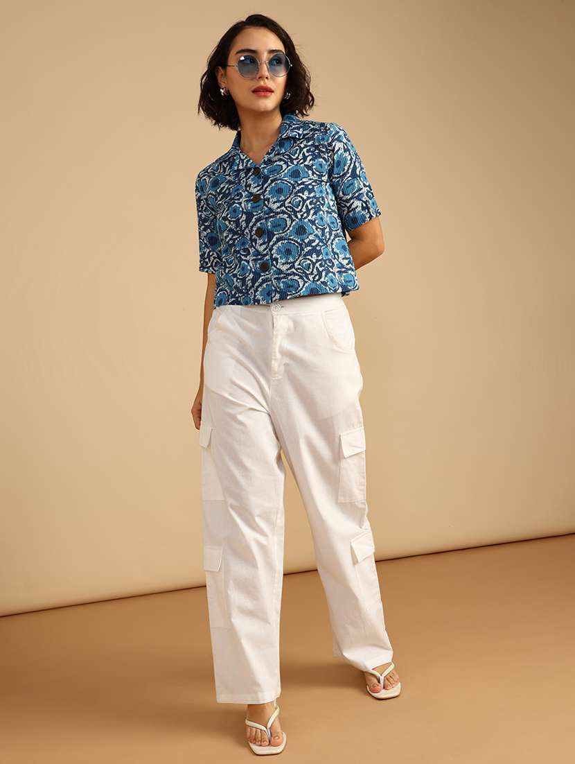 women printed short sleeve regular fit shirt - 21983816 -  Standard Image - 4