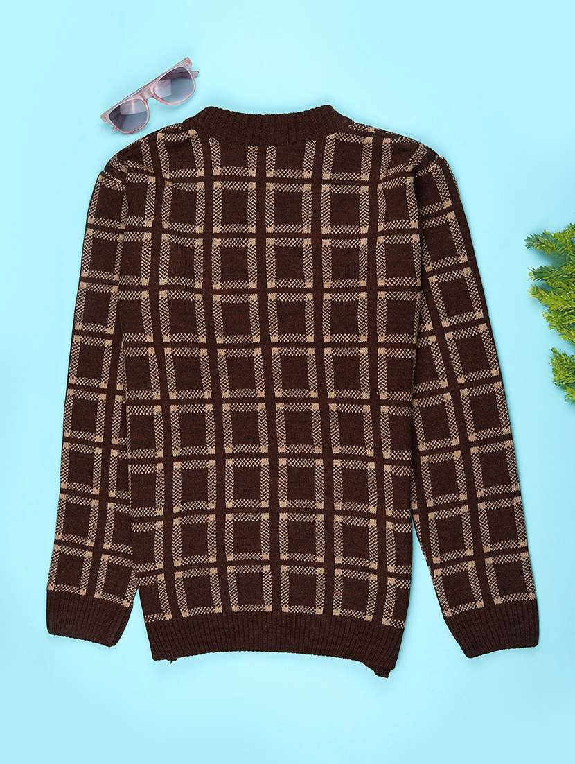 boys checkered long sleeve sweater - 21983850 -  Standard Image - 1