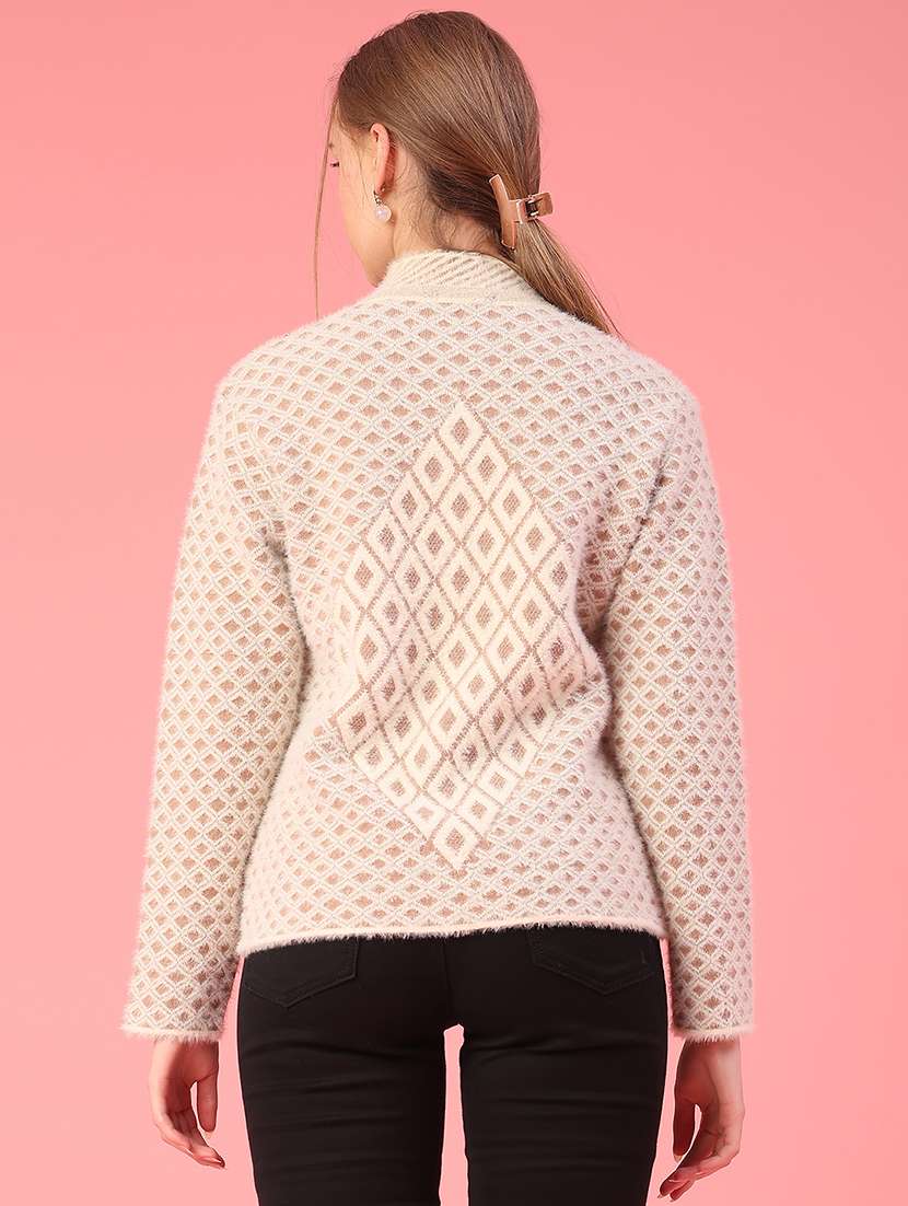 women self design long sleeve cardigan - 21983863 -  Standard Image - 4