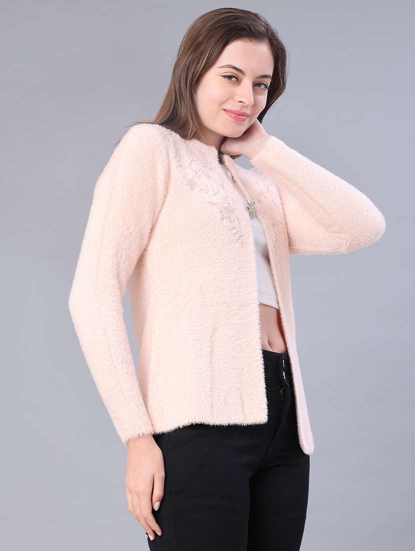 women self design long sleeve cardigan - 21983865 -  Standard Image - 1