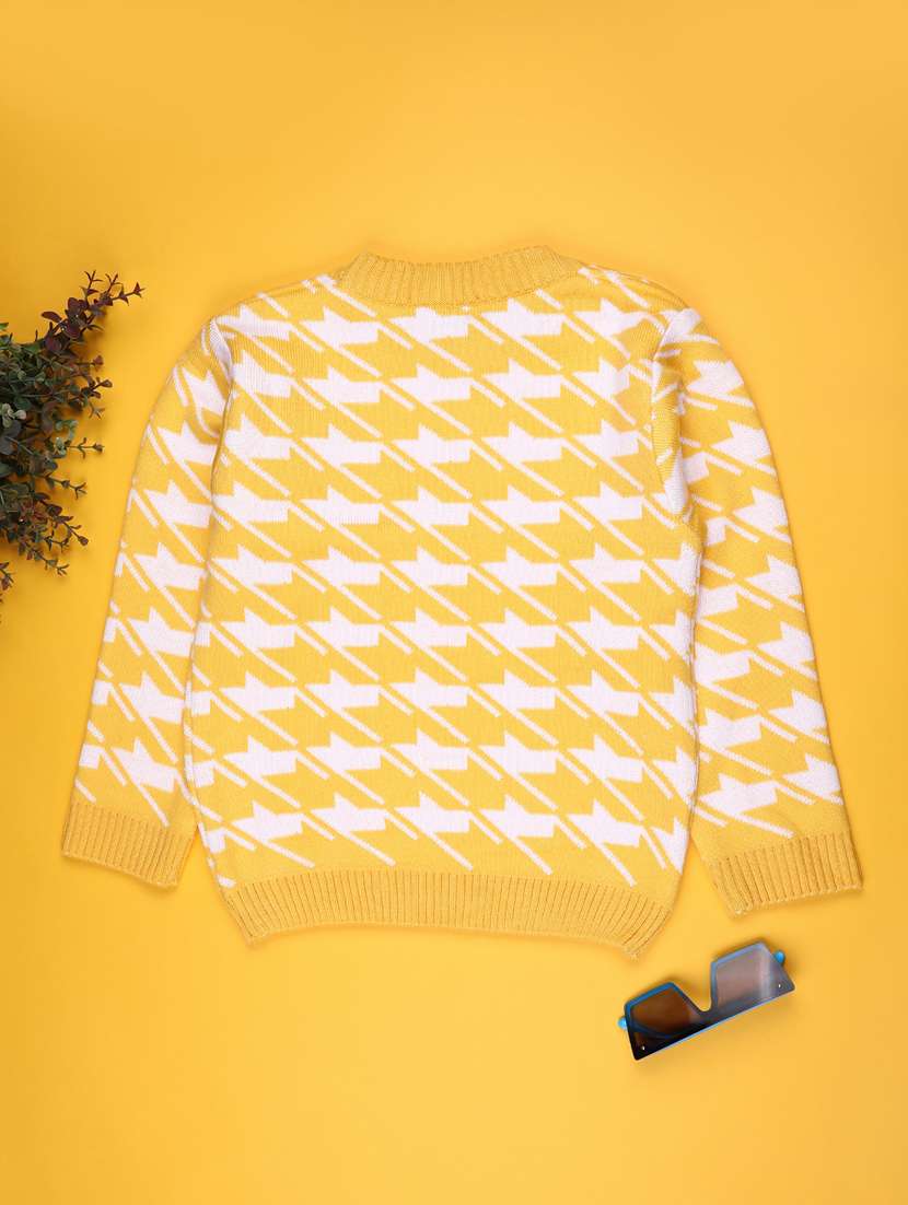 boys houndstooth patterned long sleeve sweater - 21983886 -  Standard Image - 1