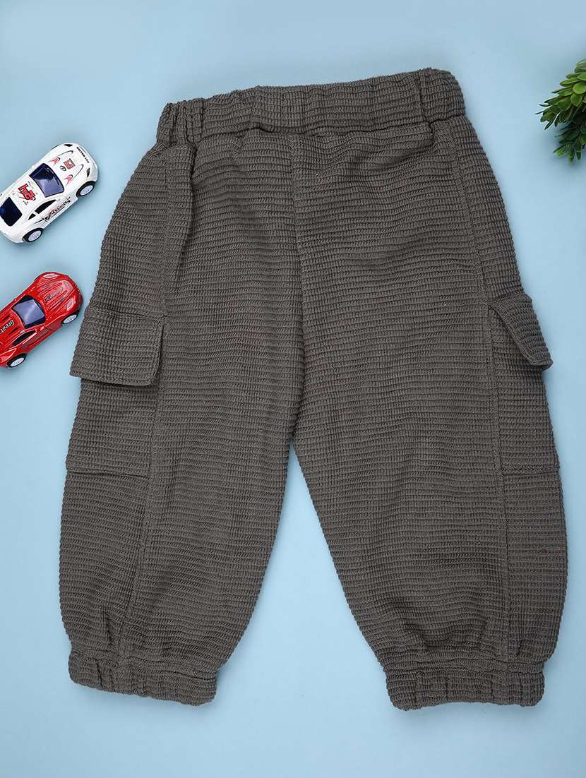 boys solid mid rise cargo jogger - 21983912 -  Standard Image - 1