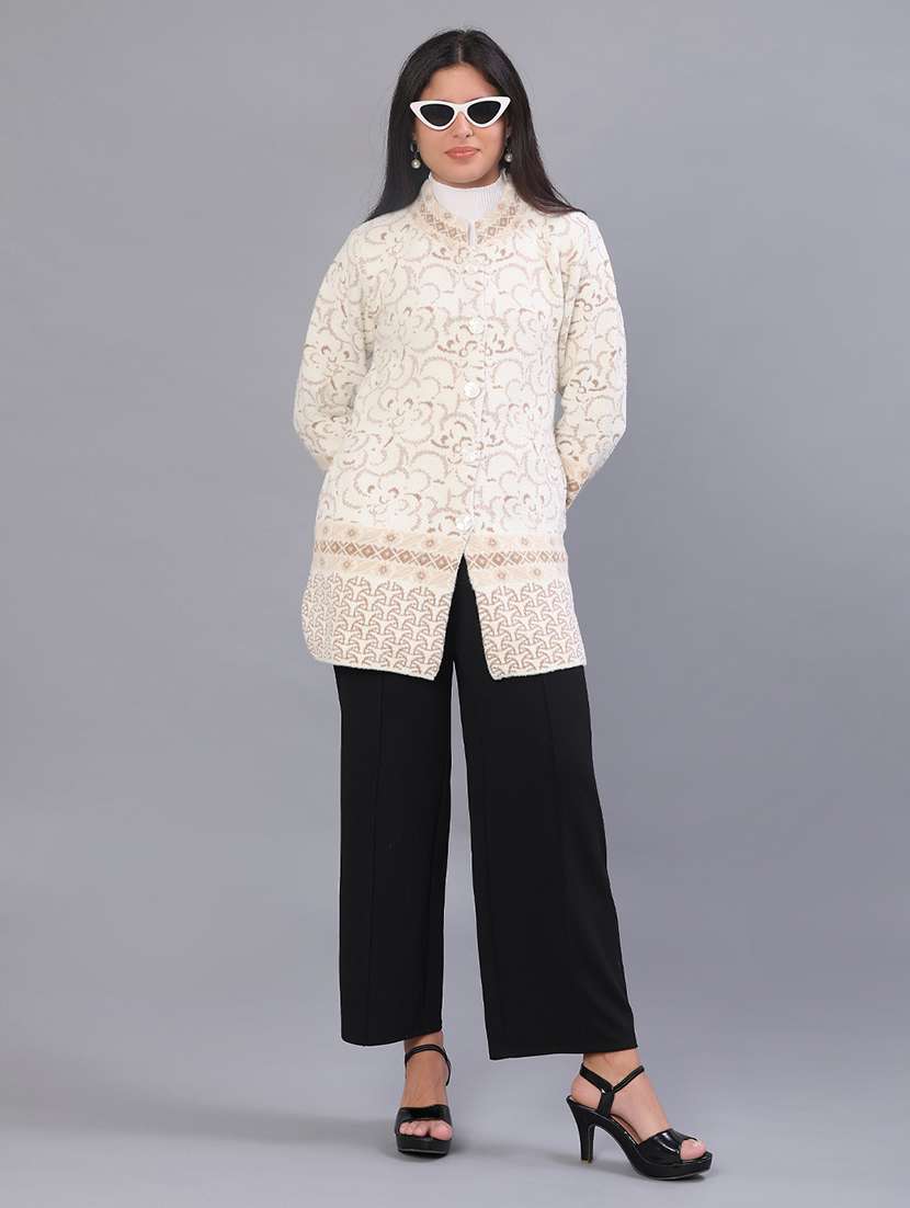 women self design long sleeve cardigan - 21983915 -  Standard Image - 4