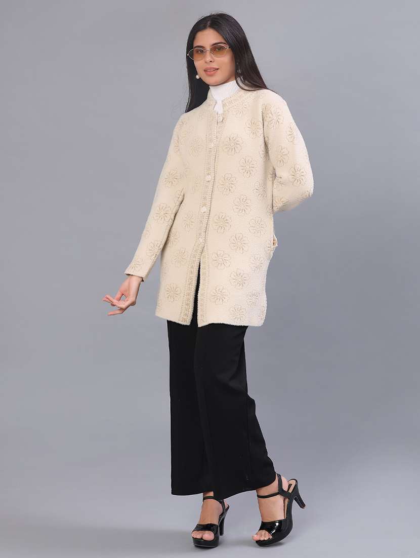 women self design long sleeve cardigan - 21983916 -  Standard Image - 4