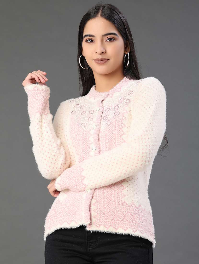 women self designed long sleeve cardigan - 21983917 -  Standard Image - 1