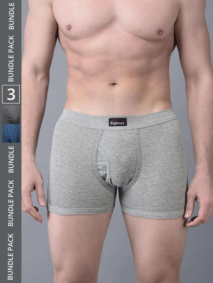 men pack of 3 solid multi colored trunks