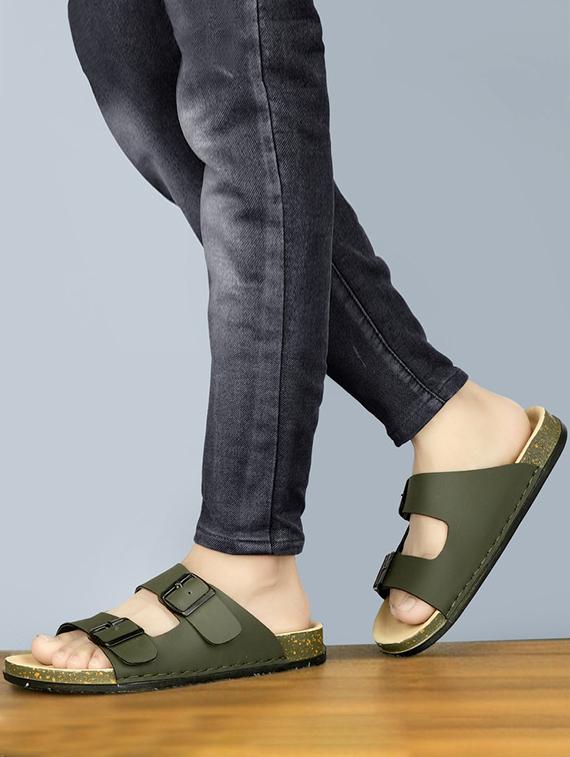 men solid slip on sandal - 21984430 - Standard Image - 1